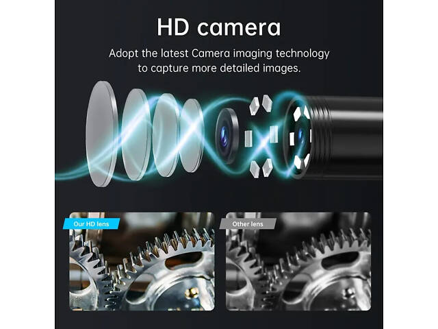 Відеоендоскоп, 2.4', 2Mp, 1920x1080, 5м. Прилад для дослідження важкодоступних місць - Фото 3