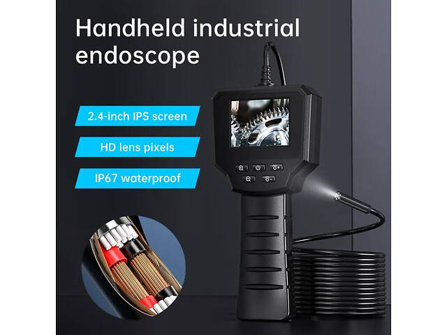Відеоендоскоп, 2.4', 2Mp, 1920x1080, 5м. Прилад для дослідження важкодоступних місць - Фото 9