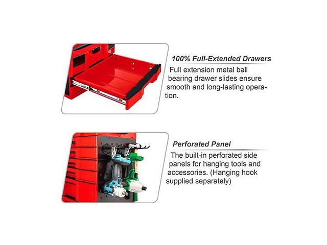 Выдвижной ящик двухсекционный модульный для TBCE0202 TOPTUL TEAK4601 - Фото 3