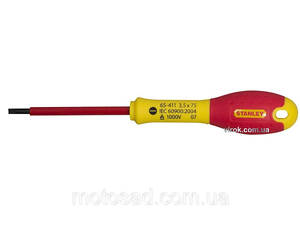 Викрутка плоска діелектрична ізольвана STANLEY 'FatMax' : шліц SL3,5 х 75 мм, корпус VDE до 1000V