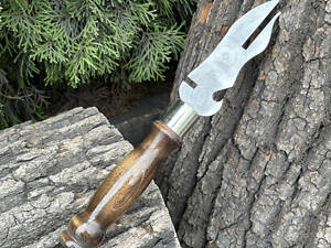 Вилка Mzavod з дерев'яною ручкою для зняття м'яса 280х2мм ретро