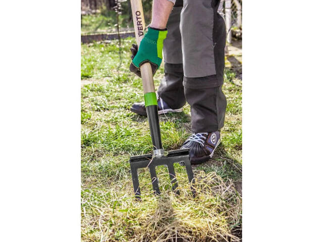 Вила Verto для копання, руків'ятка дерев'яна D-подібна, 127см. (15G041) - Фото 4