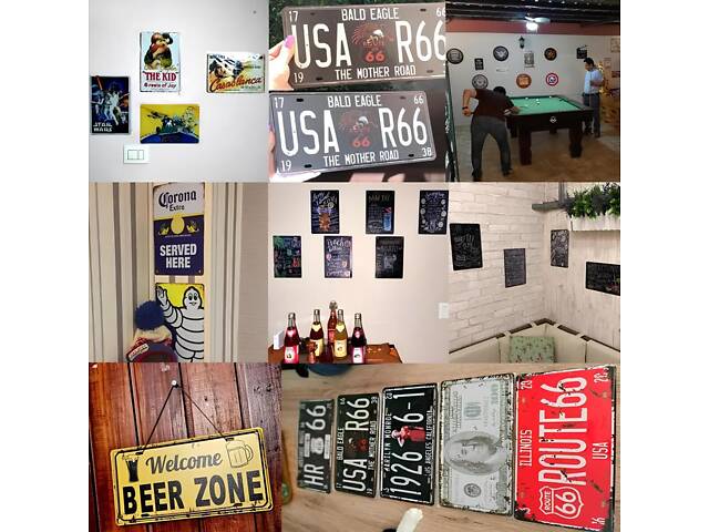 Винтажная металлическая табличка No Smoking RESTEQ 30х20см, Вывеска для декора No Smoking - Фото 2