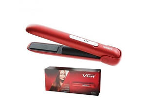 Выпрямитель для волос Hair Straightener VGR V-585 беспроводной, с 3 уровнями нагрева, Красный Серебро
