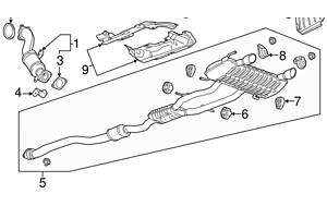 Выпускная трасса без бочки под 2 трубы Cadillac ATS 2013- 23328472