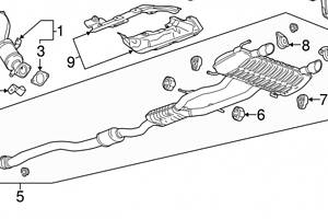 Выпускная трасса без бочки под 2 трубы Cadillac ATS 2013- 23328472