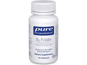 Вітамін B12 і Фолат, метилкобаламін, B12 and Folate, Pure Encapsulations, для підтримки емоційного добробуту, нервів і