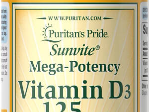 Вітамін D3 Puritan's Pride Vitamin D3 5000iu 200 Softgels