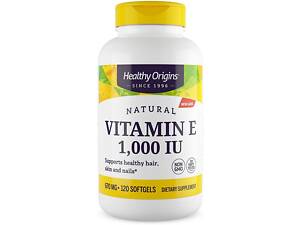 Вітамін Е, Vitamin E, Healthy Origins, 1000 МО, 120 капсул