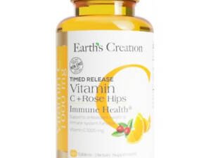 Витамин С Earth's Creation Vitamin C 1000 mg with rose hips 60 таблеток