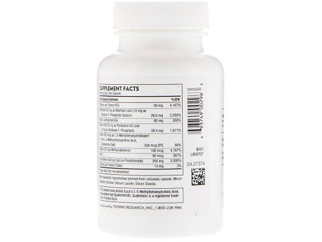 Вітамін Thorne Research B-Комплекс від Стресу, Stress B-Complex, 60 капсул (THR-00296) - Фото 2