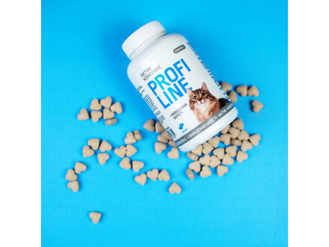 Вітаміни для котів ProVET Profiline Актив комплекс + виведення шерсті 180 таблеток (4823082431601) - Фото 4