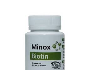 Вітаміни для волосся шкіри та нігтів MINOX Biotin 60 таблеток.