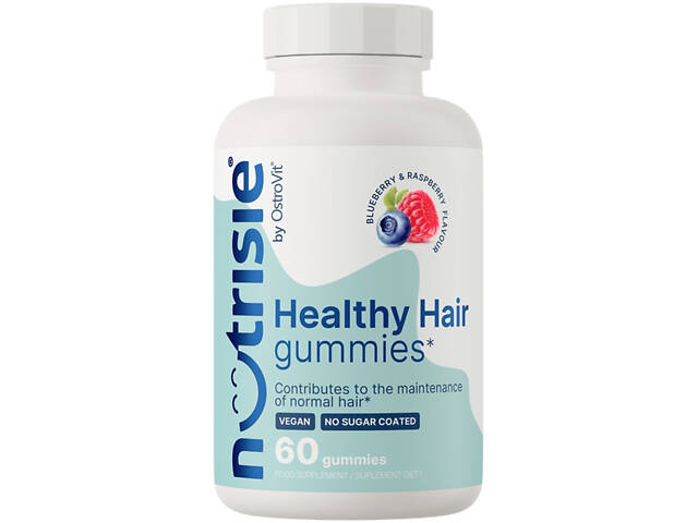 Витамины для здоровья волос Ostrovit Nutrisie Healthy Hair gummies 60 gummies (Blueberry & raspberry)