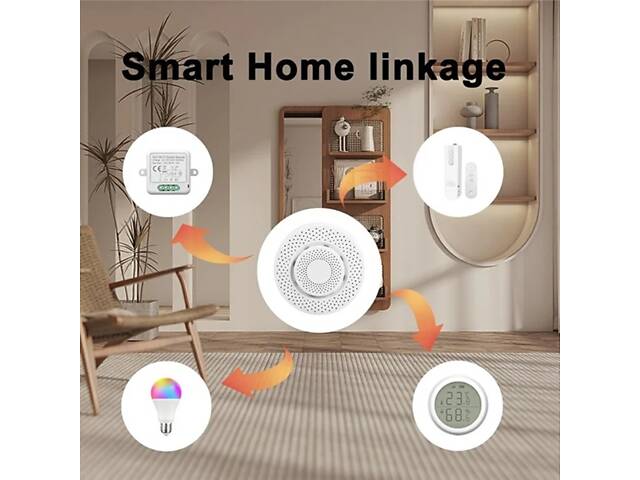 Wi-Fi датчик аналізатора якості повітря за 5 параметрами Smart air box 01-Z, Tuya smart life app. - Фото 6