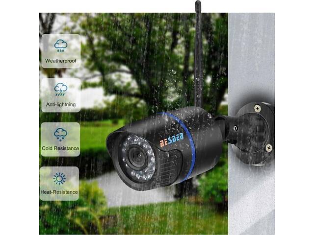 Wifi камера видеонаблюдения беспроводная уличная Besder JW201, 2 Мегапикселя, HD 1080P, SD до 64 Гб - Фото 3