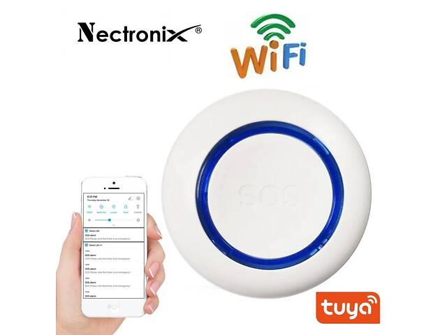 Wifi кнопка SOS для пожилых и больных людей для экстренного вызова помощи Nectronix SS01, приложение Tuya Smart - Фото 2