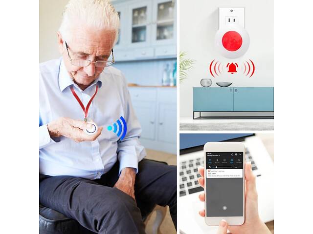 Wifi кнопка SOS для пожилых и больных людей для экстренного вызова помощи Nectronix SS01, приложение Tuya Smart - Фото 3