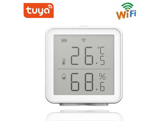 Wifi термометр гігрометр кімнатний з датчиком температури і вологості Nectronix TRD02-01A, додаток Tuya для Android і IOS - Фото 2