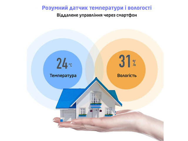 Wifi термометр гігрометр кімнатний з датчиком температури і вологості Nectronix TRD02-01A, додаток Tuya для Android і IOS - Фото 5