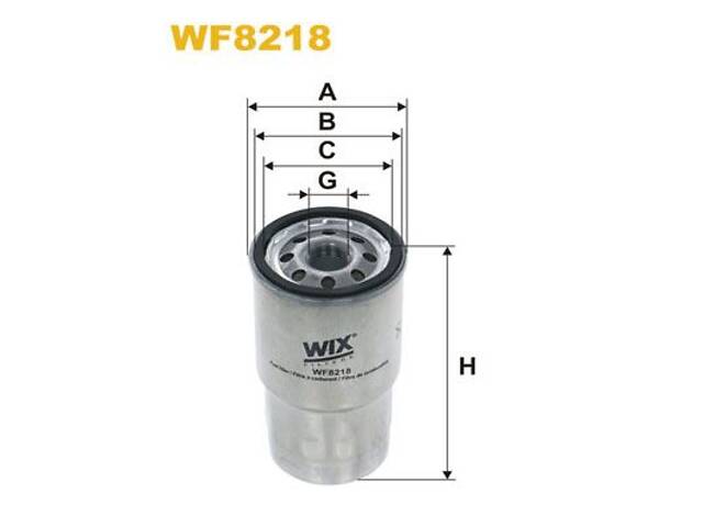 WIX FILTERS WF8218 Фильтр топливный Toyota Rav 4 00-/Hilux 97-05/Corolla 2.0-2.4 D 00-09