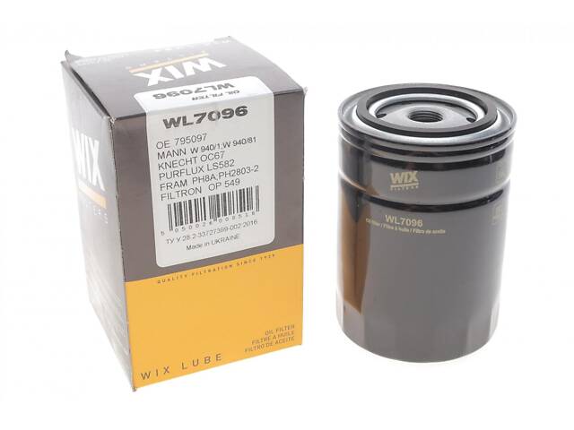 WIX FILTERS WL7096 Масляный фильтр Toyota Land Cruiser (J4/J5/J6/J7/J8) 2.4-3.4 D/2.4-4.5 69-97 - Фото 2