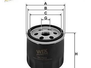 WIX FILTERS WL7203 Фильтр масляный VW Caddy II/Golf IV/V/Seat Leon 1.4/1.6i 96-