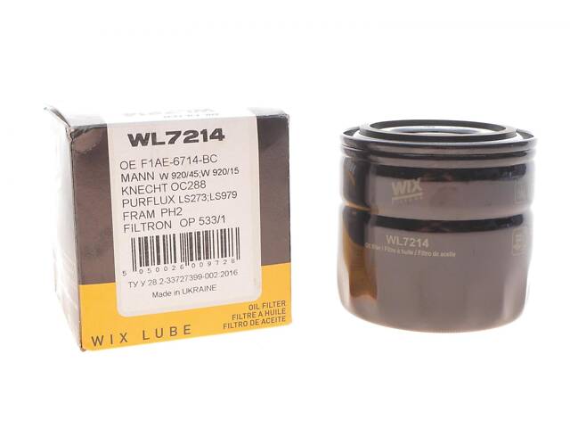 WIX FILTERS WL7214 Масляный фильтр Ford Mondeo 2.5/3.0i 94-07 - Фото 2