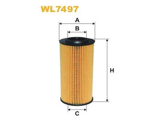 WIX FILTERS WL7497 Фільтр масляний Volvo C30/C70/S40/S60/S80/V40/V50/V60/V70/XC60/XC70 2.0D/2.4D 10- - Фото 1