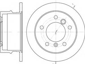 WOKING D6565.00. Тормозной диск зад. Sprinter 208-216 96-06 (258x12)