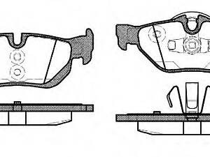 WOKING P10453.10. Колодки гальмівний диск. задн. (пр-во Remsa) BMW 1e87 2.0i 2.0d (06-12) (P10453.10) WOKING