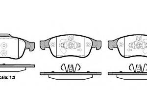 WOKING P13483.10. Гальмівні колодки пер. Megane 09-/Duster 10-/Dokker 13-