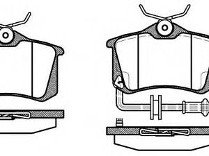 WOKING P3633.41. Колодки тормозные диск. задн. (пр-во Remsa) Audi A3 (03-) , VW Golf V VI , Golf Plus , Skoda Fabia I II