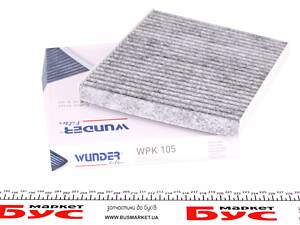 WUNDER FILTER WPK 105 Фільтр салону Skoda Fabia/Roomster/VW Polo 99-10 (вугільний)