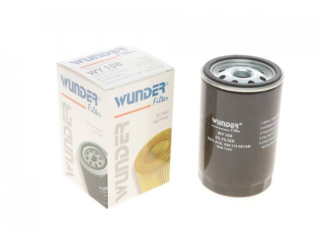 WUNDER FILTER WY 108 Фільтр масляний VW Caddy III 1.6i/Golf/Passat/Audi/Octavia (бензин)