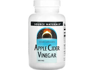 Яблучний оцет Source Naturals Apple Cider Vinegar 500 мг 90 таб