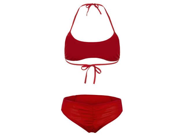 Яскравий однотонний молодіжний купальник ISHOWTIENDA Червоний - Фото 3