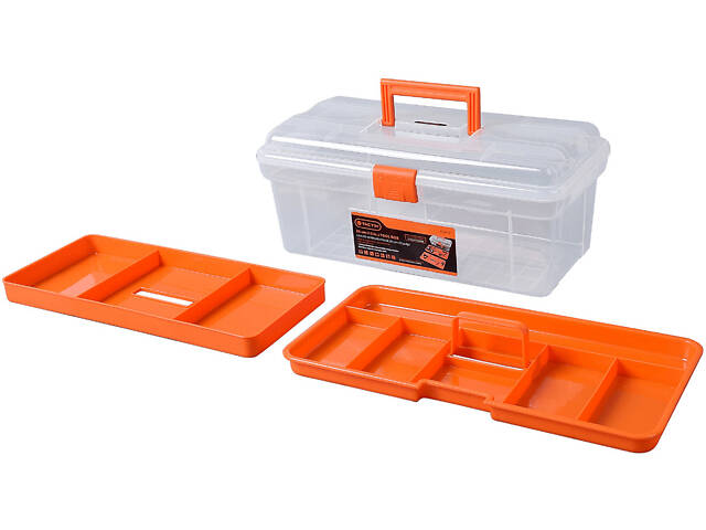 Ящик 380x200x160мм для інструментів прозорий пластиковий [INSBXBXB0015038PT0] Tactix - Фото 2