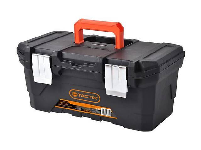 Ящик 410x220x190мм для інструментів з металевими застібками пластиковий [INSBXBXB0016041PT0] Tactix - Фото 1