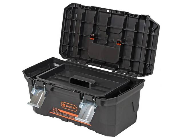 Ящик 510x260x230мм для інструментів з металевими застібками пластиковий [INSBXBXB0020051PT0] Tactix - Фото 2