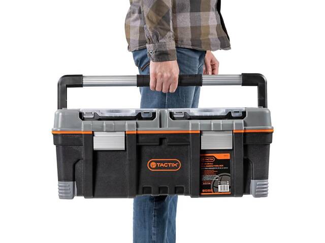 Ящик 660x310x280мм для інструментів 2 органайзери по 10 відділень пластиковий [INSBXBXB2026066PT0] Tactix - Фото 3