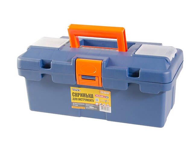 Ящик для инструментов с пластиковыми замками органайзеры 14' 345х170х150 мм - Фото 1