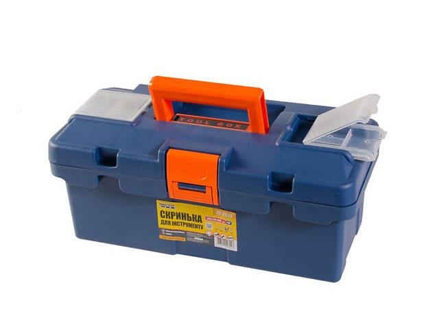 Ящик для инструментов с пластиковыми замками органайзеры 14' 345х170х150 мм - Фото 2