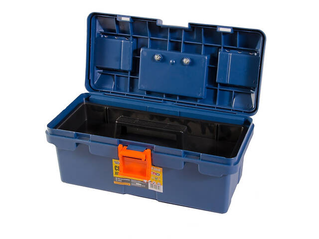 Ящик для инструментов с пластиковыми замками органайзеры 14' 345х170х150 мм - Фото 3