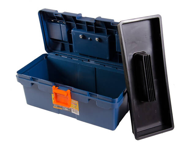 Ящик для инструментов с пластиковыми замками органайзеры 14' 345х170х150 мм - Фото 4