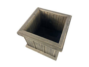 Ящик вазон садовий декоративний для квітів або для зберігання речей з натурального дерева 33х33х28,5 см