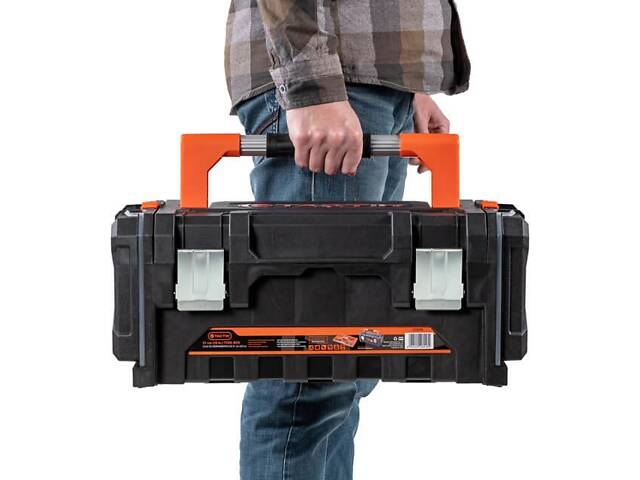 Ящик 510x230x210мм для інструментів 2 органайзери по 12 відділень посилений пластиковий [INSBXBXP3320348PT0] Tactix - Фото 9