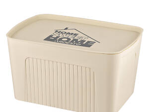 Ящик з кришкою для зберігання Ardesto ARHC2523B 45.5х31х24.5 см бежевий