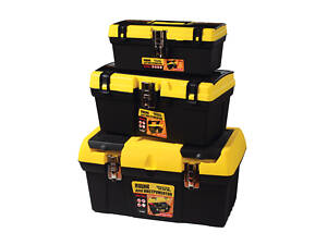 Ящики для інструменту MASTERTOOL комплект 3 шт 12.5'+16'+19' металеві замки (79-2038/2039/3052) 79-2001