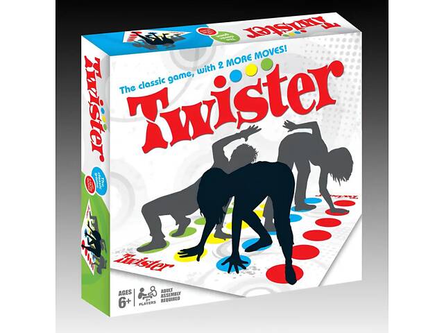 Гра Твістер 2. Настільна гра Twister (нова версія) із двома новими завданнями. Твістер англомовний - Фото 1